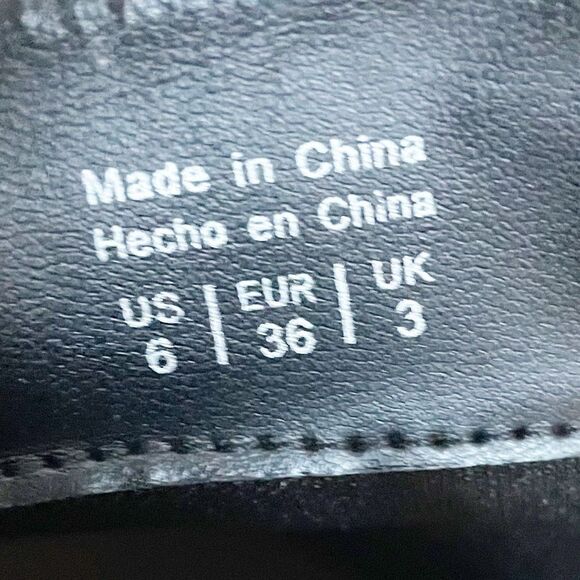 Call It Spring Black Vegan Faux Leather Block Heel Snake Embossing Zip Boots 6 - Picture 12 of 12